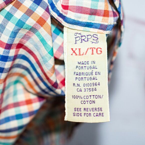PRPS Goods Co. Men's Western Pearl Snap Shirt Multi color check Size XL - Picture 4 of 6